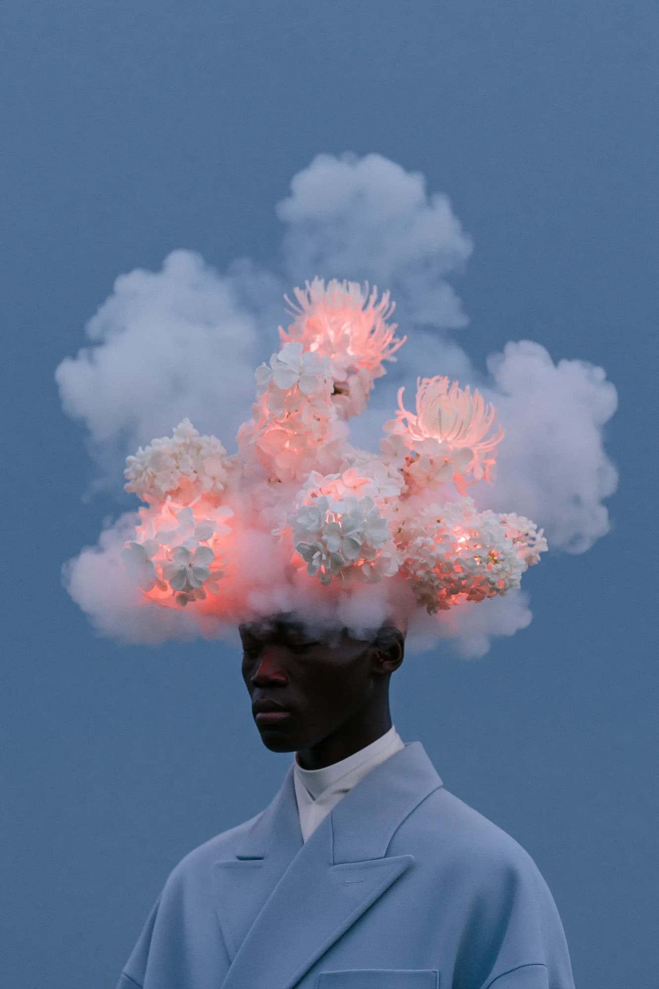Cloud crown, editorial portrait